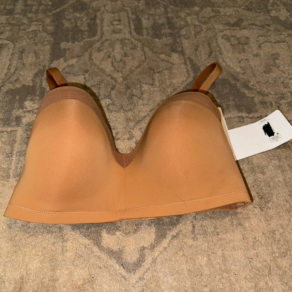 New‎ Lively Wireless Lined Strapless With Straps Multi Way Bra 34D Nude 149969